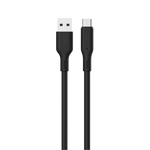 كيبل من Lzel نوع USB-A إلى USB-C 2.0، نقل بيانات بسرعة 480Mbps، طاقة 5V 3A، غلاف سيليكون سائل ناعم، هيكل TPE، طول 1 متر | بنفسجي