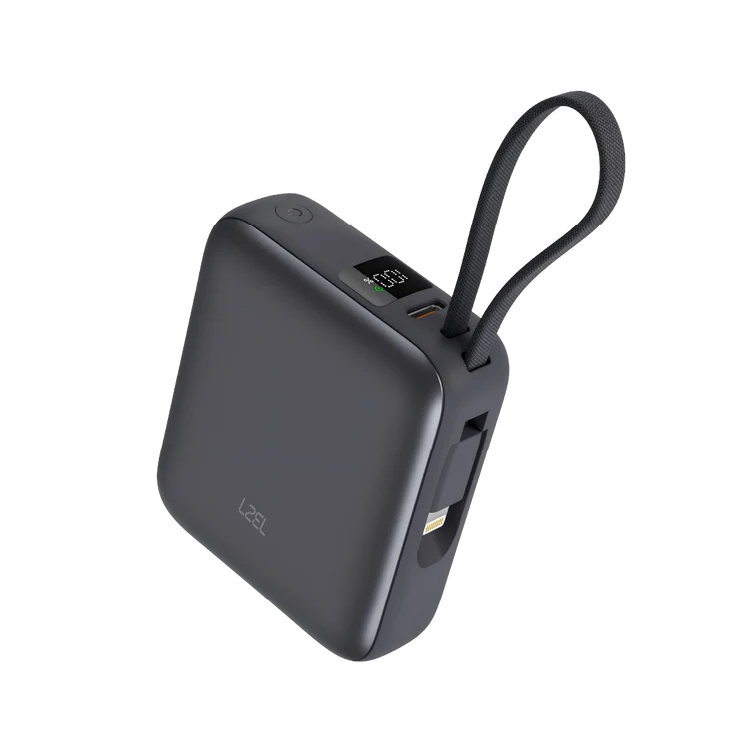 LZEL Neurode Sync Mini 10000Mah  Pd3.0 & Qc 3.0|25.5W|Built-In Type-C & Lighting Power Bank