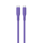 LZEL Celeris Silox CXL Soft Silicone USB-C to USB-C Cable, 480Mbps, 240W Max, 1m | Purple