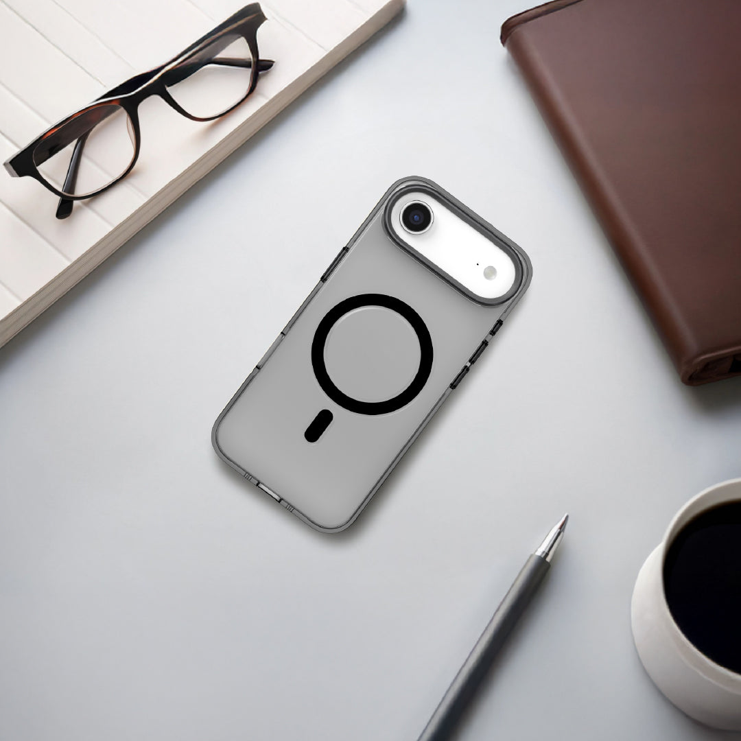 كفر حماية MagCrystal Groove من LZEL لجهاز iPhone Air | لون دخاني