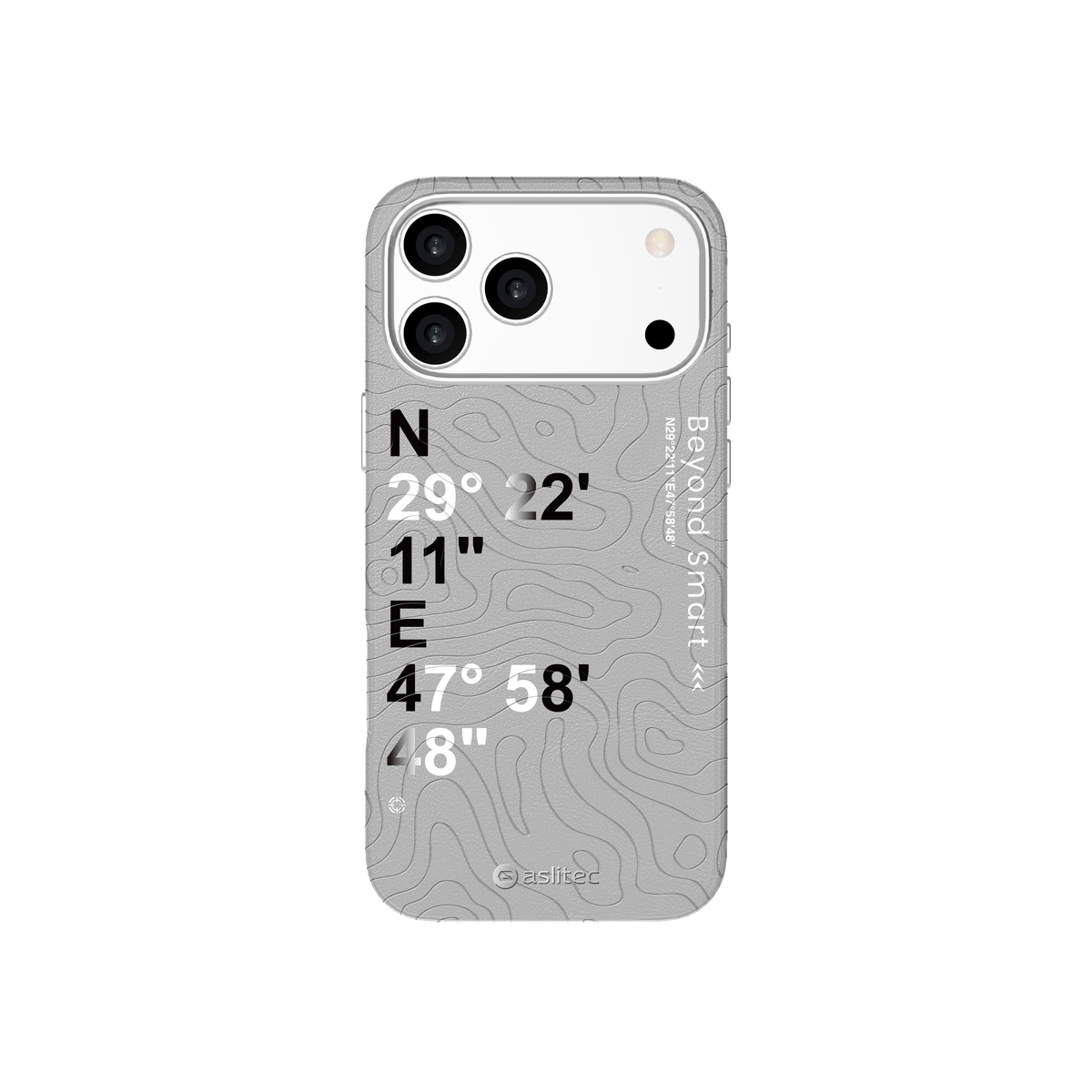 aslitec Geomag Coordinate Sophisticared Leather Magsafe Case With Coordinate Design Case For iPhone 18 Pro