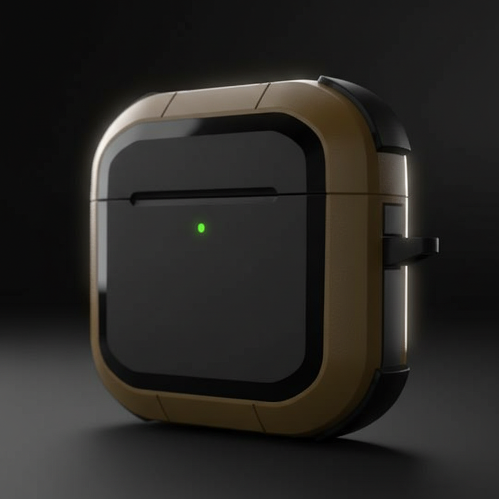 LZEL Airpods 4 Aurum Guard Max Hard PC+TPU Case | Brown/Black
