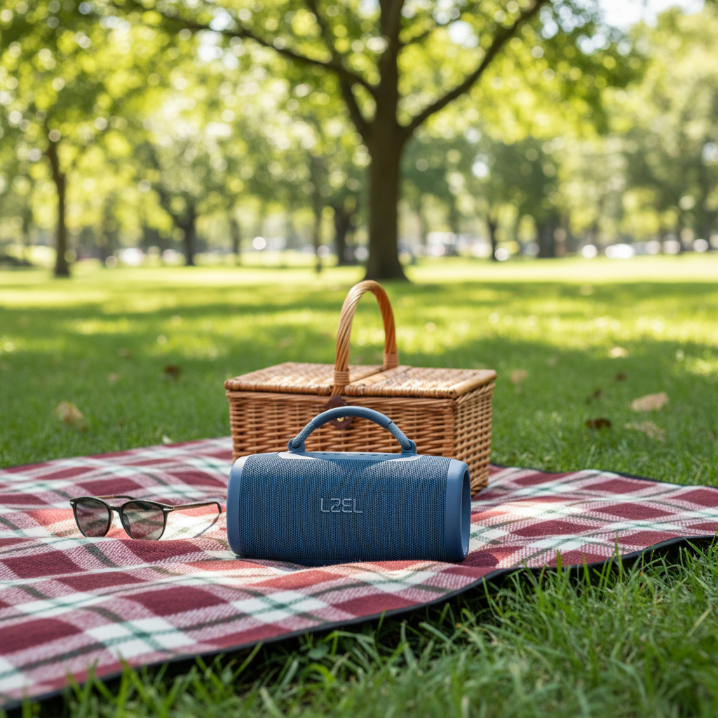 LZEL Aquilasonus Max Portable Waterproof Bluetooth Speaker With RGB Lights | Blue