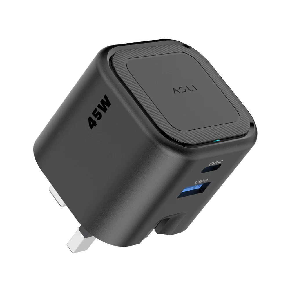 Asli  Global Powercore 45 Gan Dual Port Usb-A & Usb-C Fast Charger