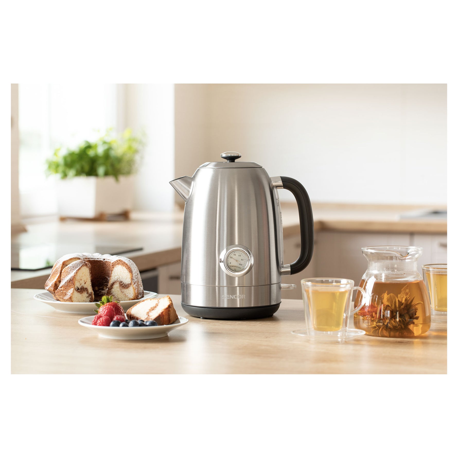 Sencor 1.7-liter stainless steel electric kettle