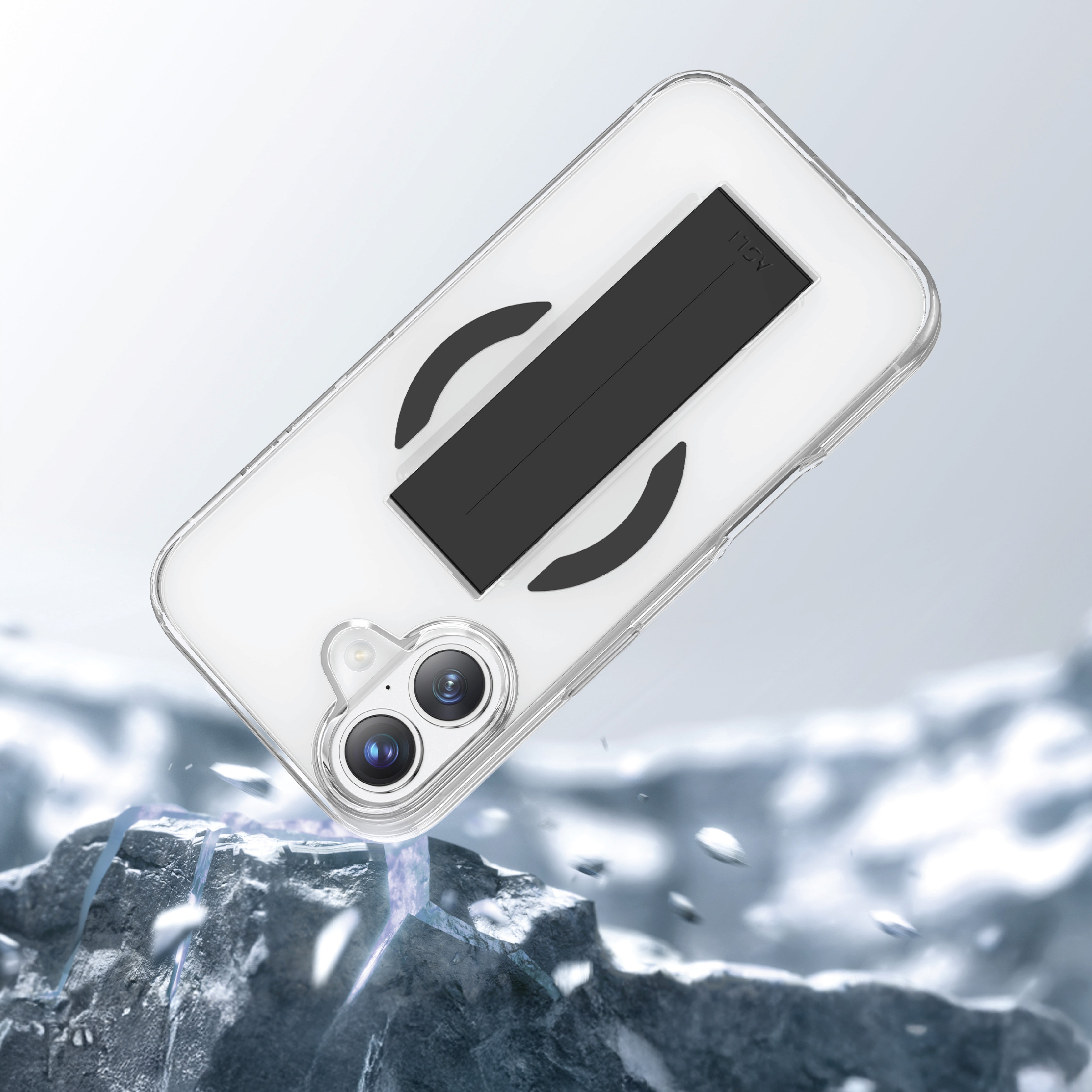 Asli Global MagTrox Siliox Grip Transparent MagSafe Case for iPhone 17 | Black