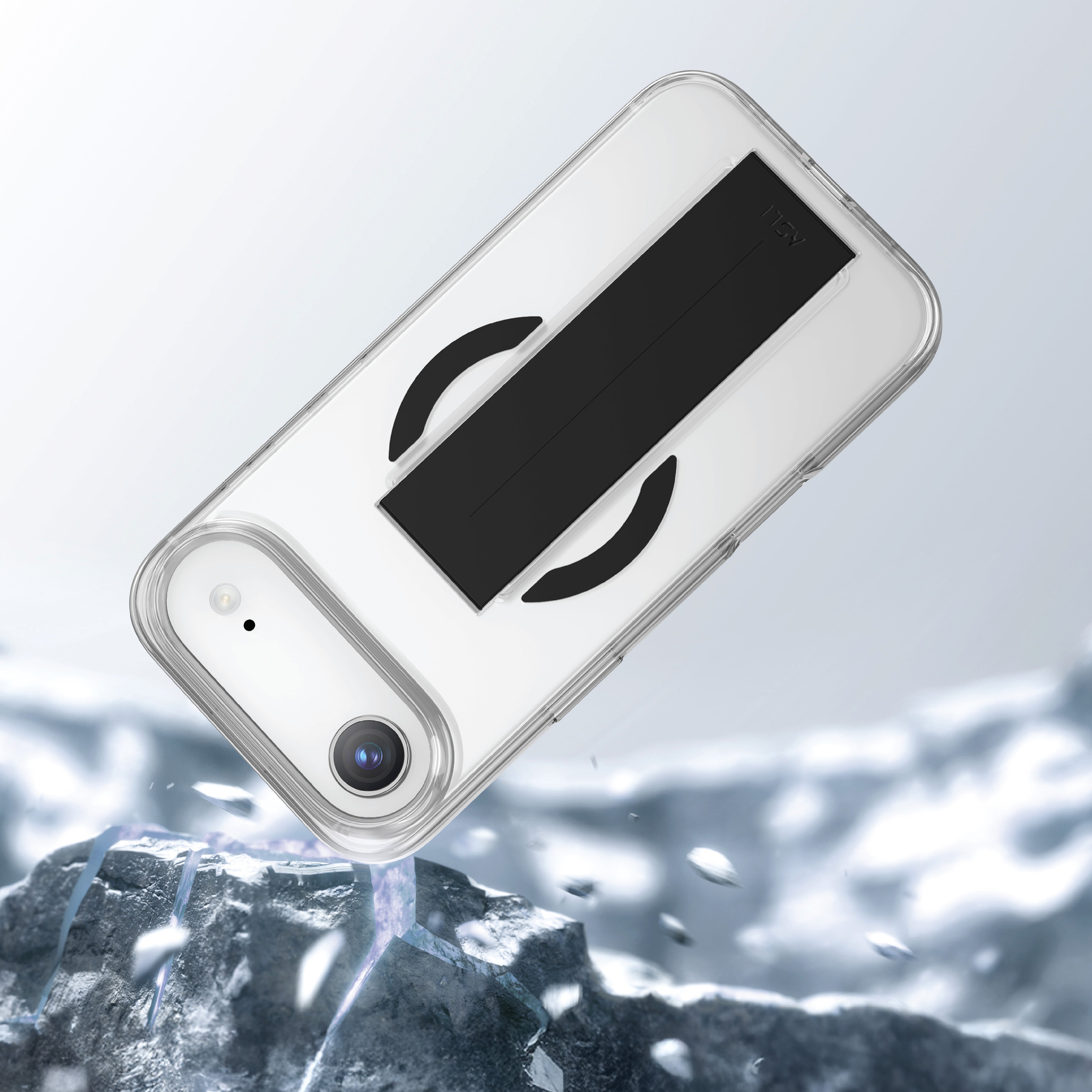 كڤر حماية شفاف MagTrox Siliox Grip من أسلي متوافق مع MagSafe لهاتف iPhone Air | أسود