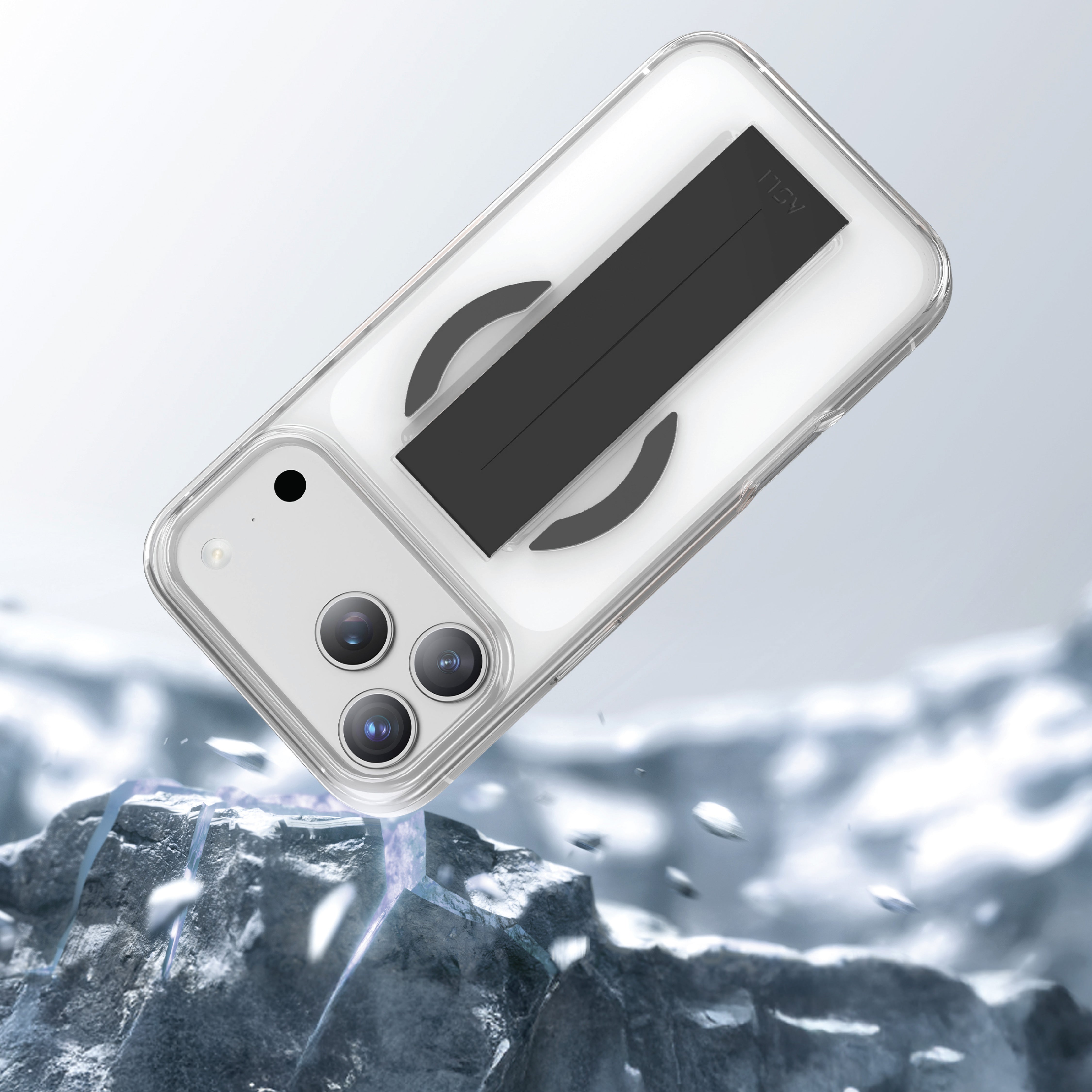Asli Global MagTrox Siliox Grip Transparent MagSafe Case for iPhone 17 Pro Max | Black