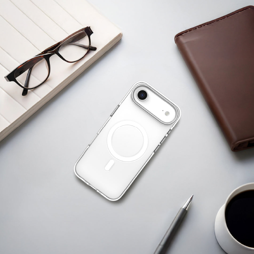 كفر حماية MagCrystal Groove من LZEL لجهاز iPhone Air | شفاف