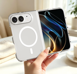 كفر LZEL ORIGIN شفاف بتصميم فاخر ودعم MagSafe لـ iPhone Duo | شفاف
