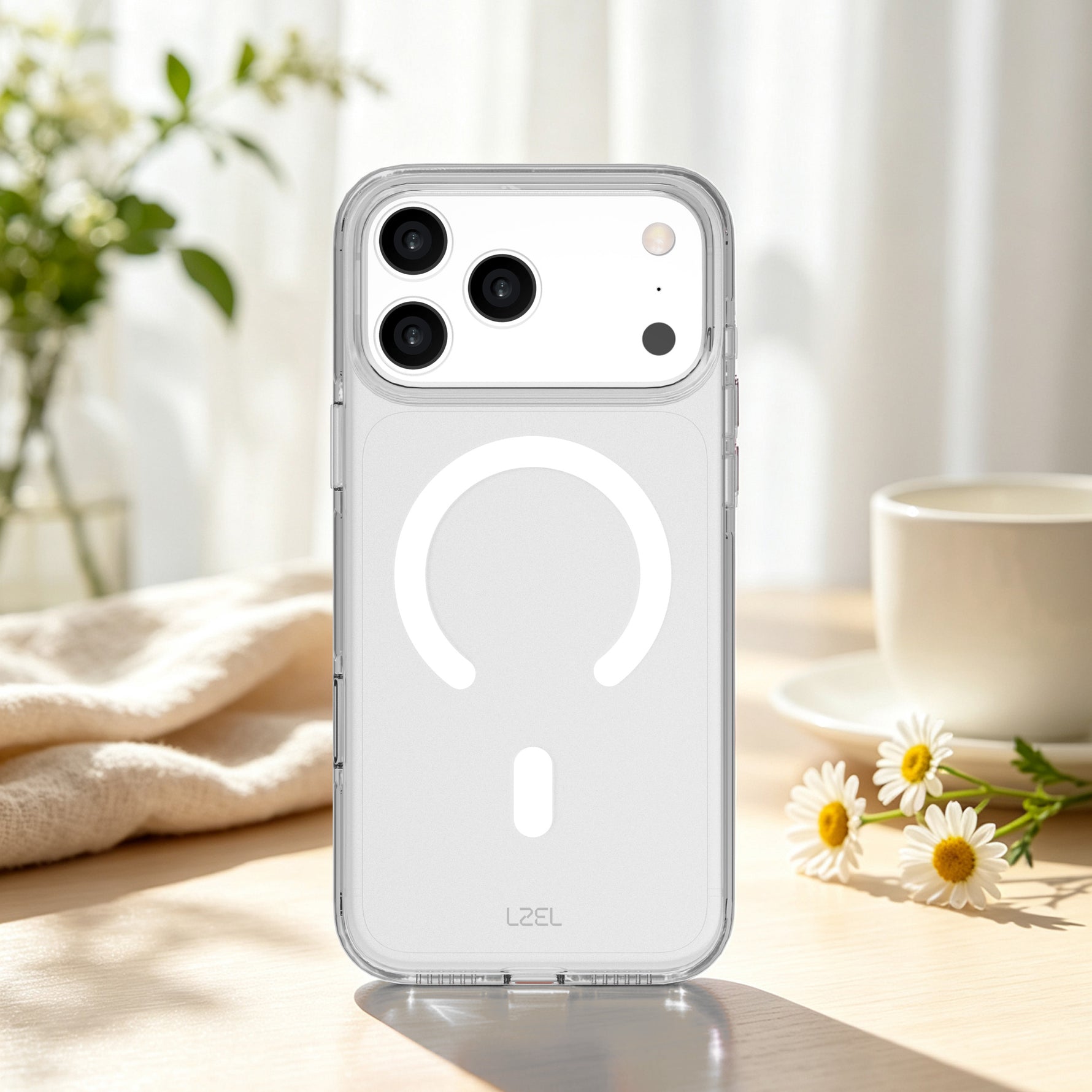 كفر LZEL NEXOMAG شفاف بدعم MagSafe وحماية محسّنة للحواف لـ iPhone 18 Pro و18 Pro Max