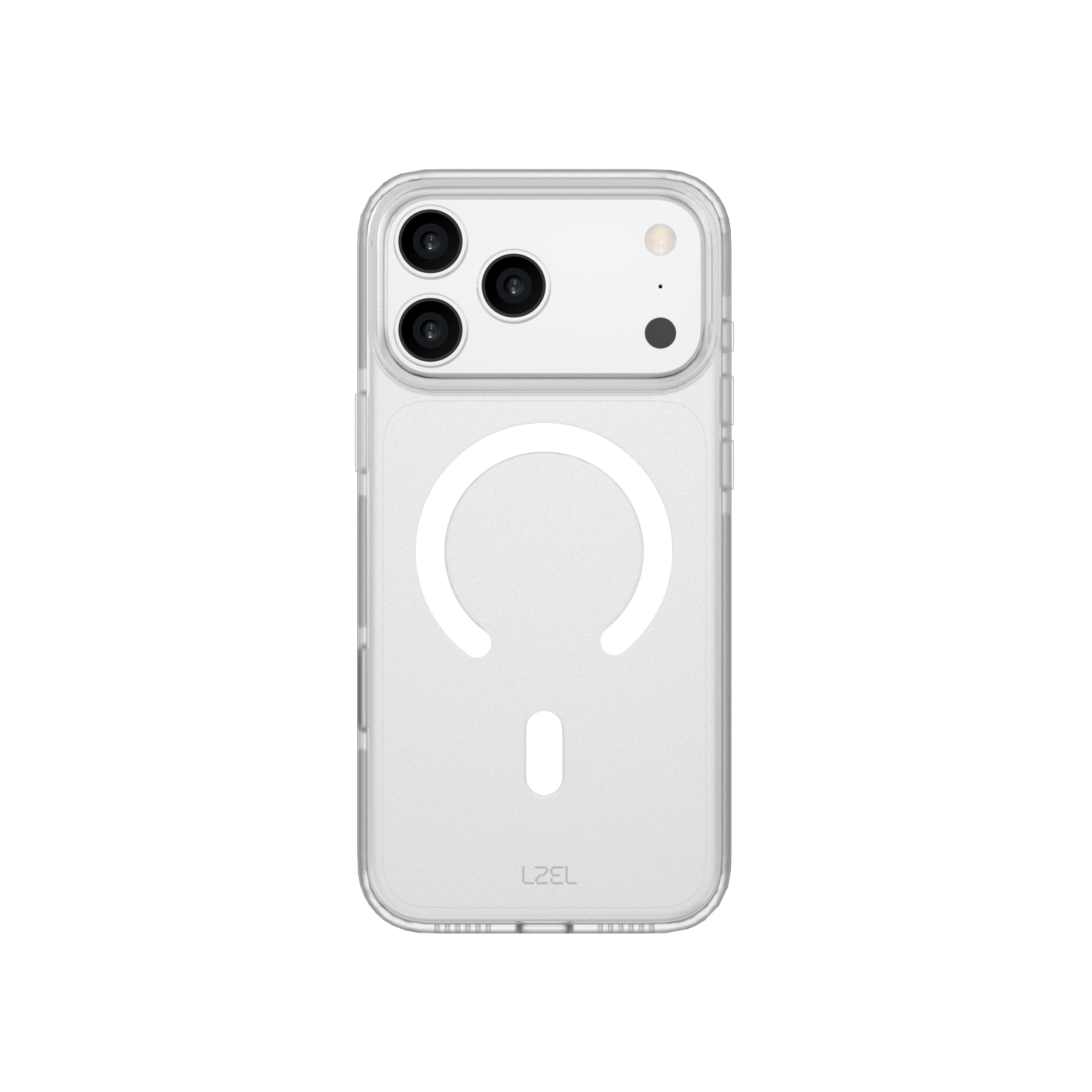 LZEL MAGMATTE ELITE Crystal Clear MagSafe Case with Matte PC for iPhone 18 Pro & 18 Pro Max | White