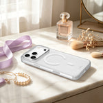 LZEL MAGMATTE ELITE Crystal Clear MagSafe Case with Matte PC for iPhone 18 Pro & 18 Pro Max | White