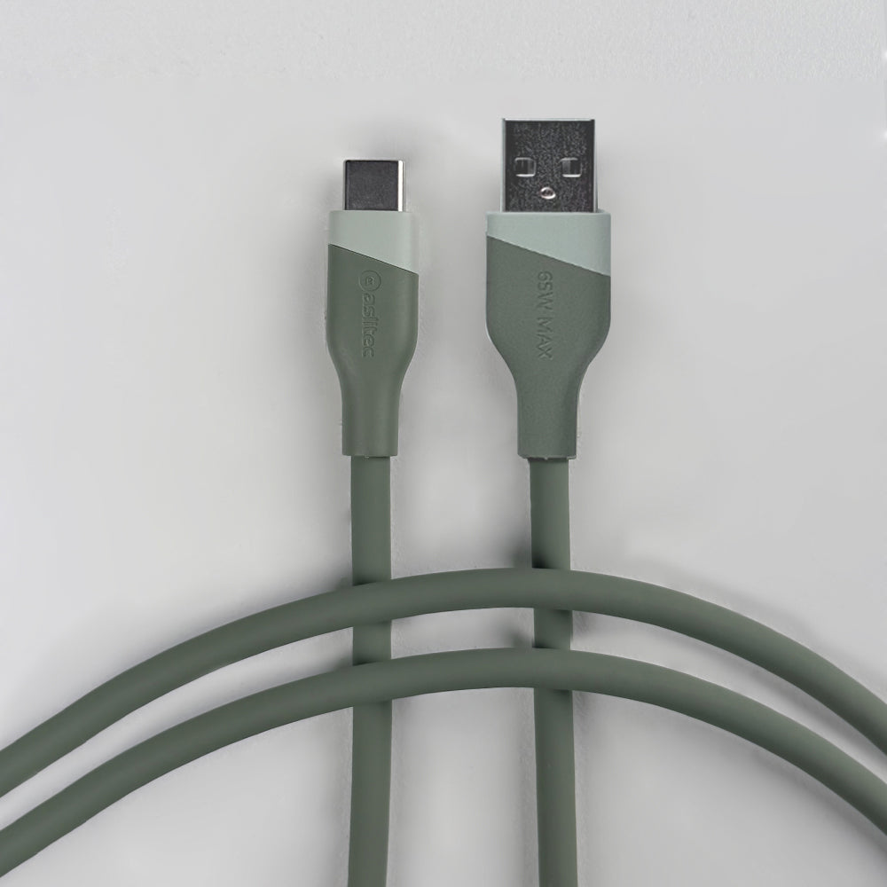 aslitec SILICORECHARGE 65W Fast Charging & Data Cable – USB-A to USB-C