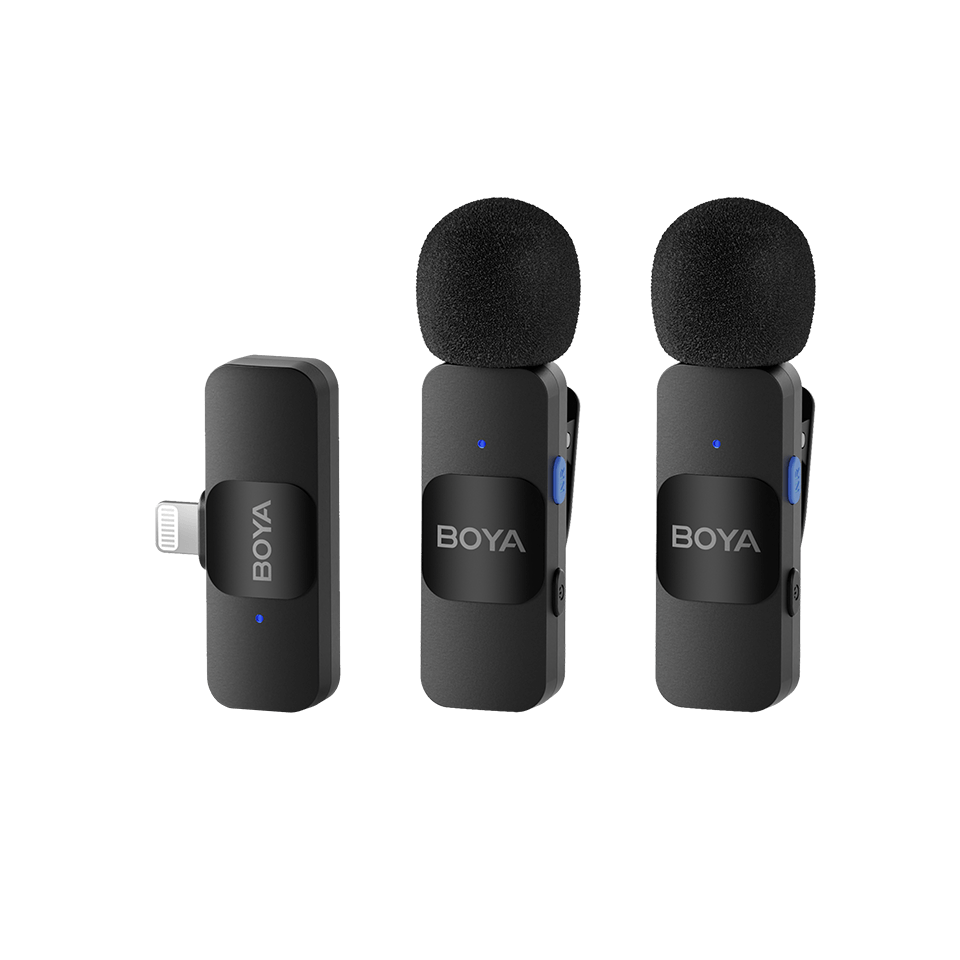 Boya Ultra Compact Dual 2.4ghz Wireless Microphone System Compatible With IOS Devices