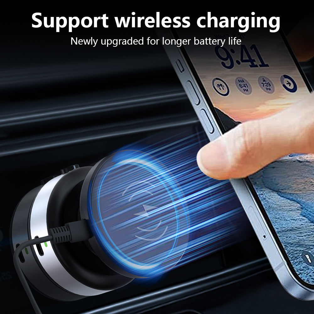 Magnetic Vacuum Suction Wireless Charging Auto Phone Holder for Car