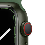 ساعة Apple Watch Series 7 (GPS + Cellular) مقاس 45 مم – هيكل ألومنيوم أخضر مع سوار رياضي Clover