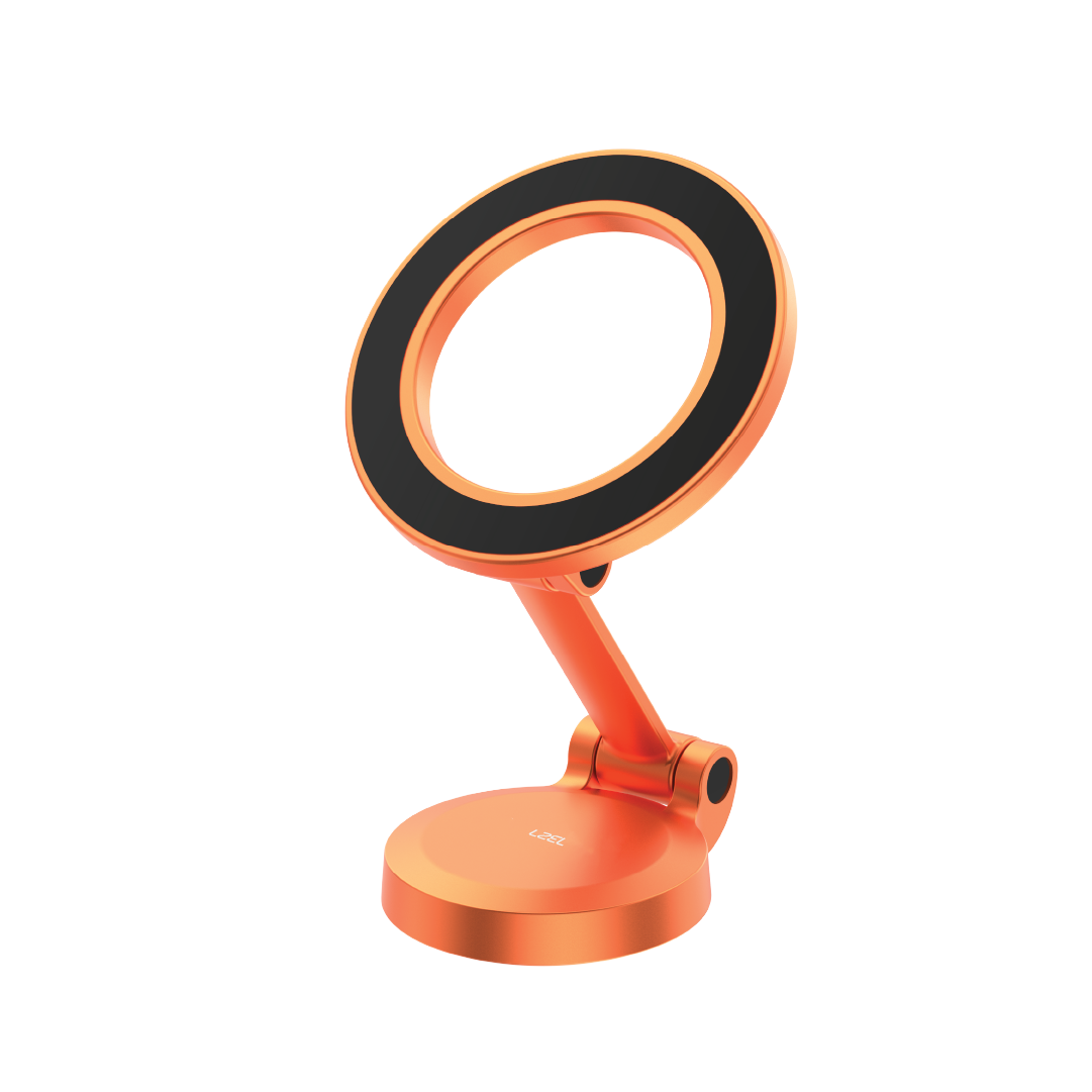 LZEL  360° Magnetic Suction Phone Holder Three-Axis Adjustable Angle | Robust Magnetic Grip | Orange