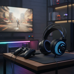 HP Stereo Headset With Voice Control - DHE-8001