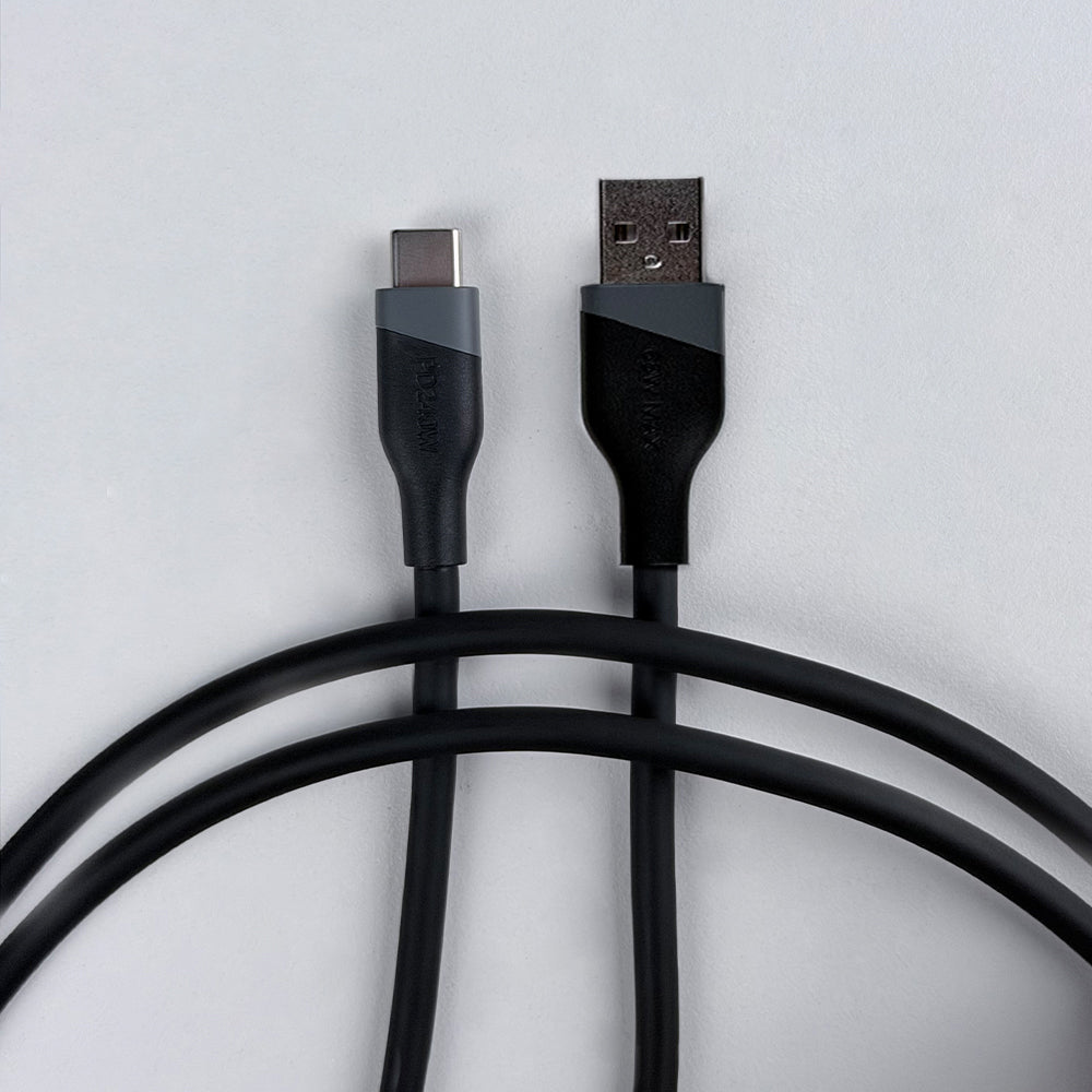 aslitec SILICORECHARGE 65W Fast Charging & Data Cable – USB-A to USB-C