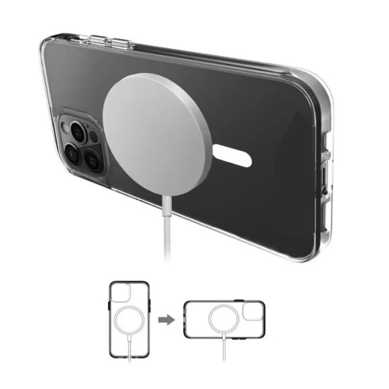 كڤر حماية لهاتف iPhone 14 Pro متوافق مع MagSafe شفاف