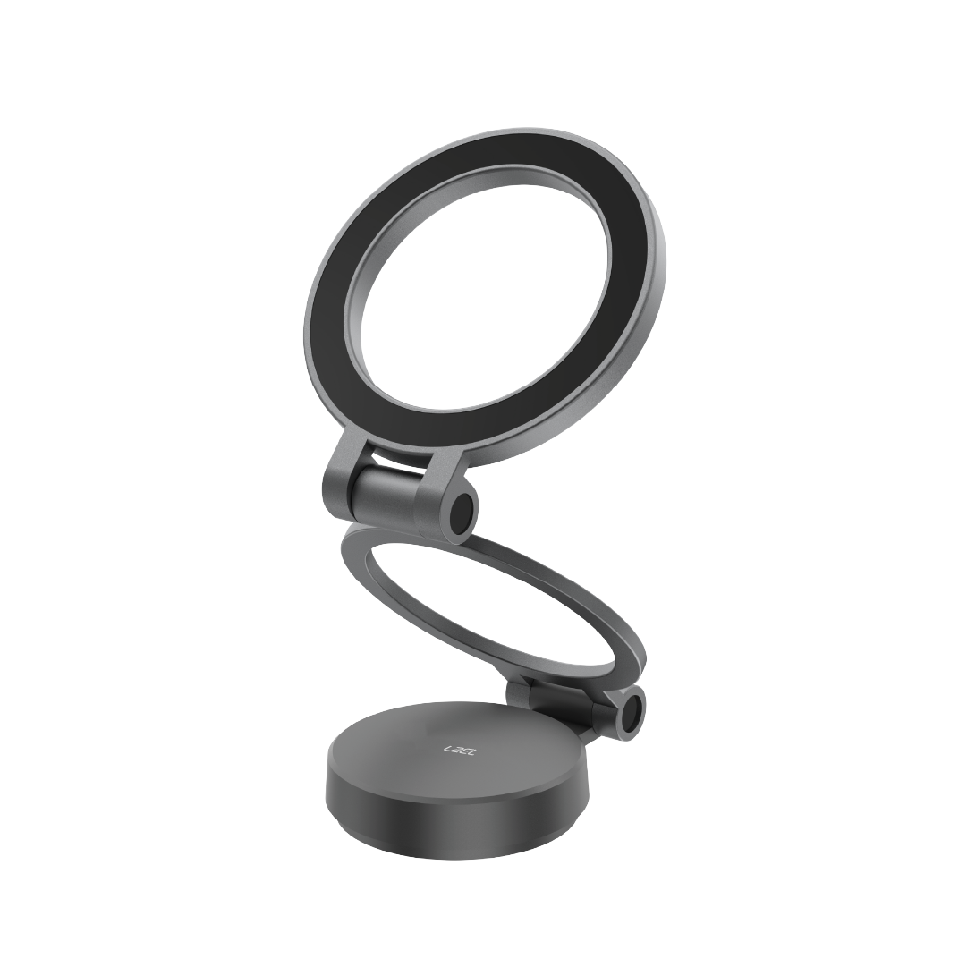 LZEL 360° Magnetic Suction Phone Holder Three-Axis Adjustable Angle | Robust Magnetic Grip | Black