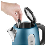 Sencor 1.7L Stainless Steel Electric Kettle with Lid Safety Lock | Blue