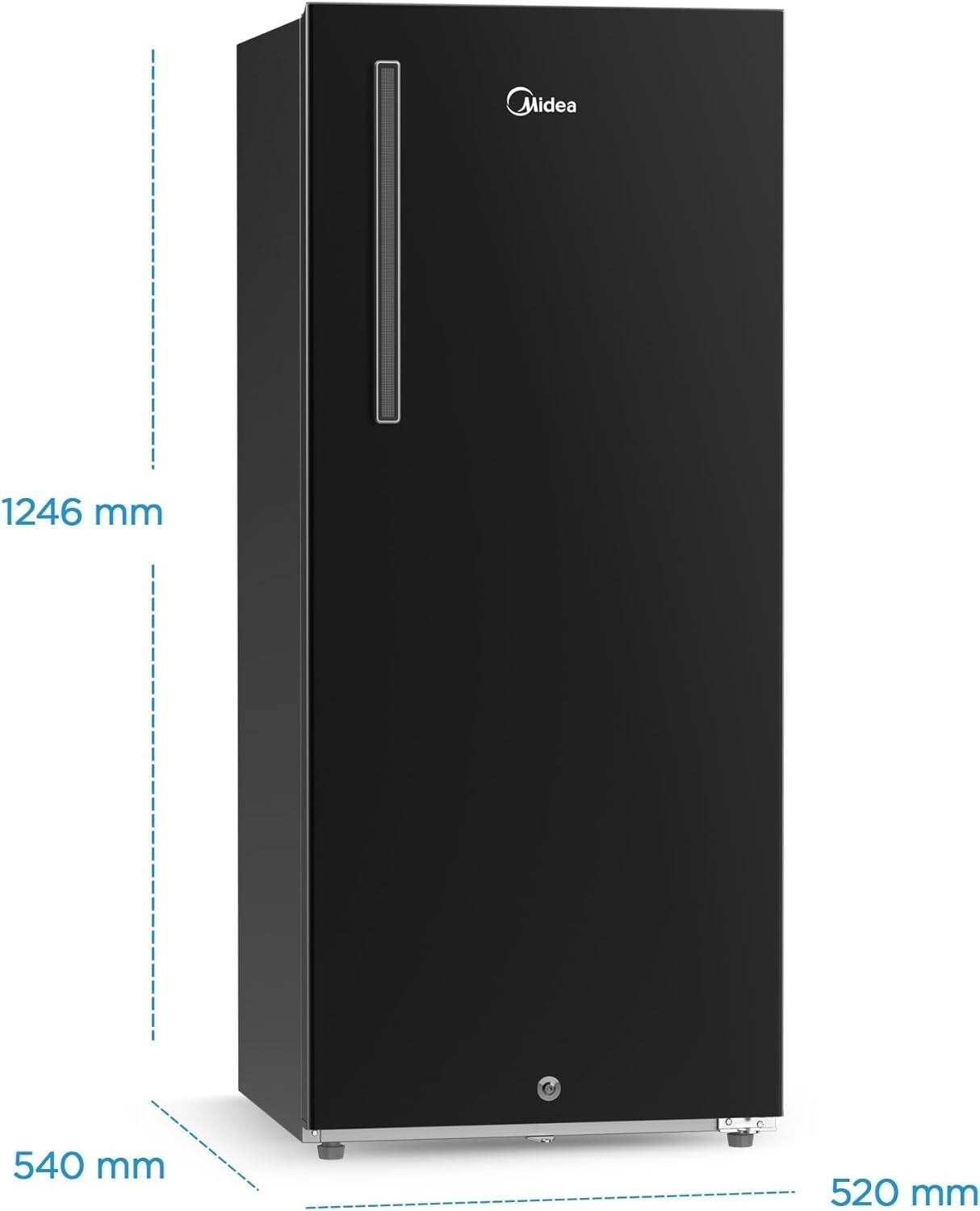 Midea Refrigerator – Gross Capacity 268L, Net 190L, SD Feature,| Jazz Black