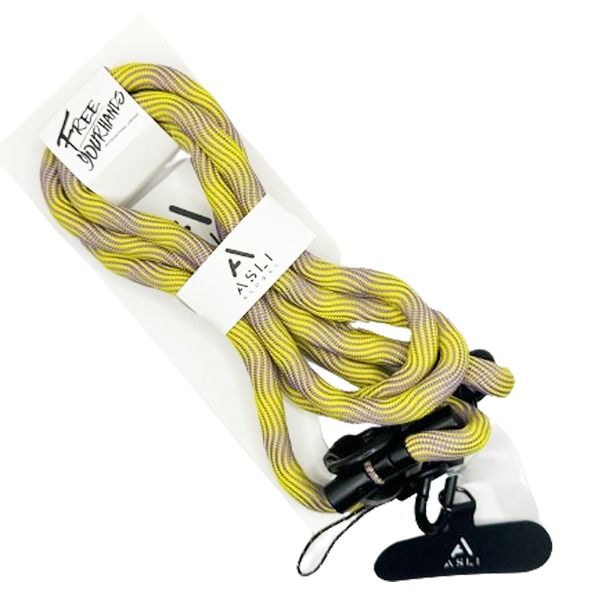 Asli Global Phone Adjustable Lanyard 160cm | Yellow Gray