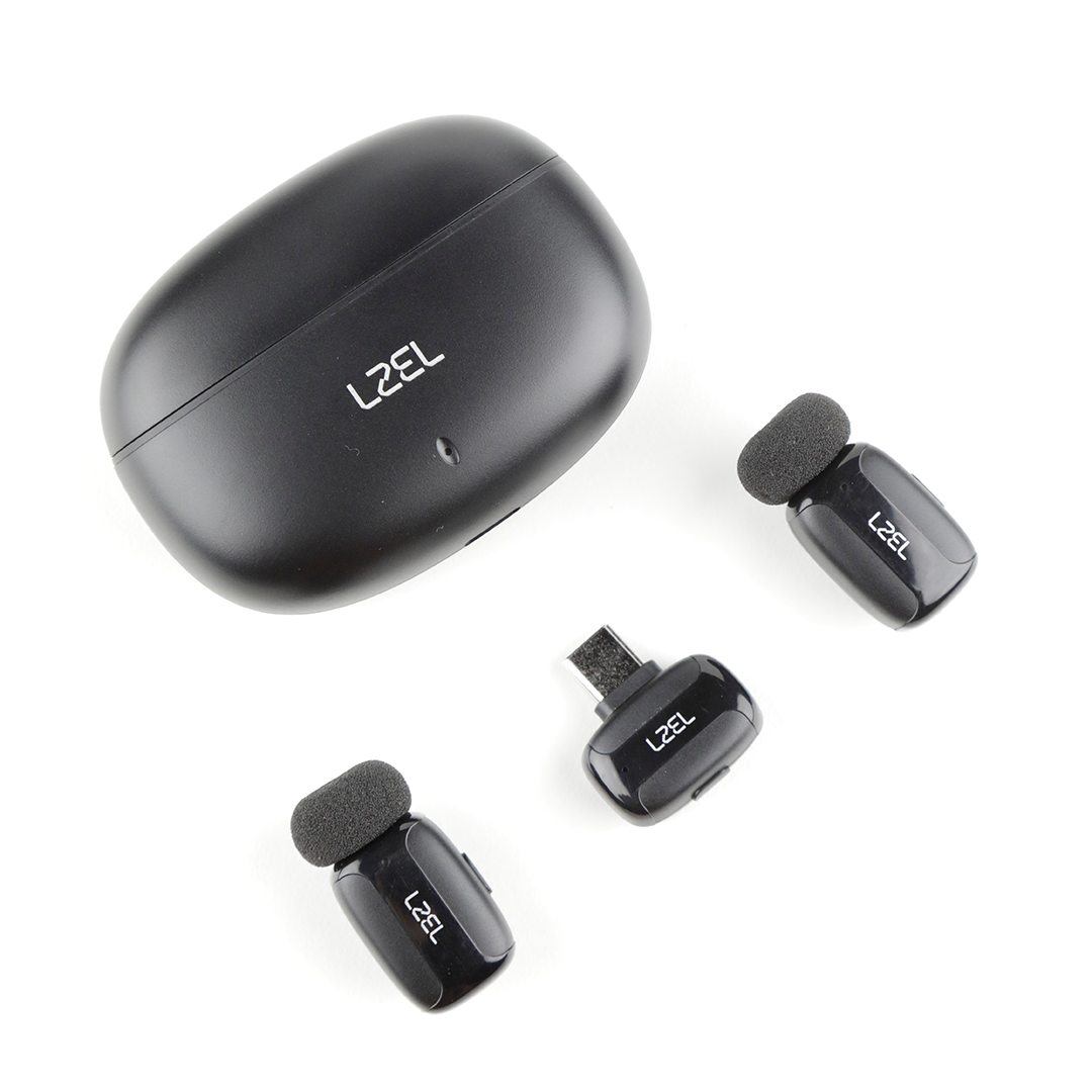 ميكروفون لاسلكي محمول LZEL 2.4GHz – تشغيل فوري، تقليل الضوضاء، مؤثرات صوتية