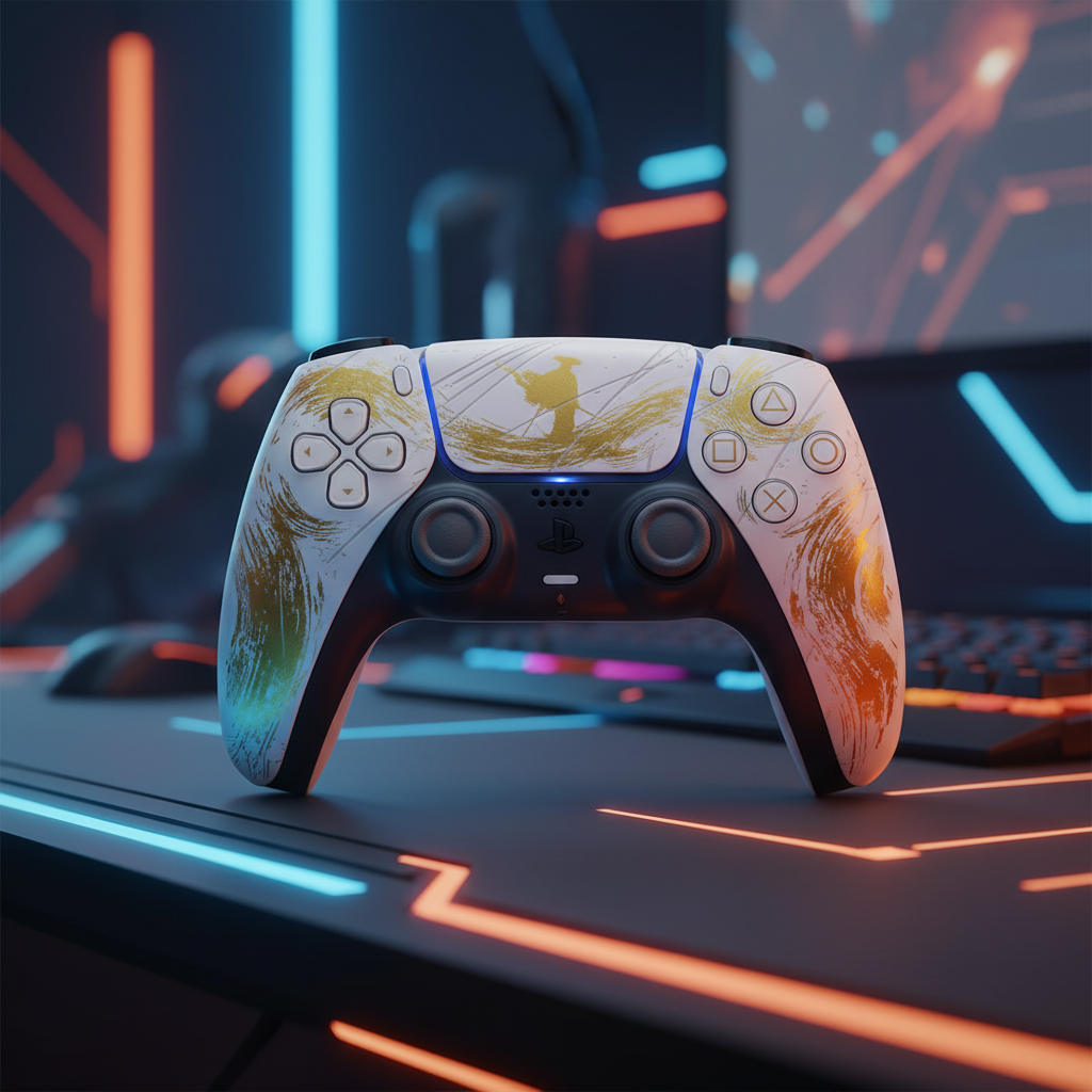 يد تحكم PlayStation 5 DualSense إصدار Ghost of Yotei المحدود