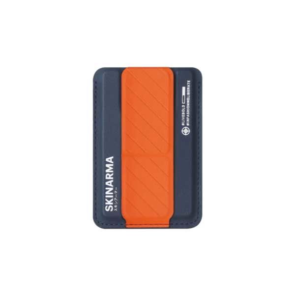 SkinArma Mag-Charge Card Holder With Grip Stand | Blue/Orange