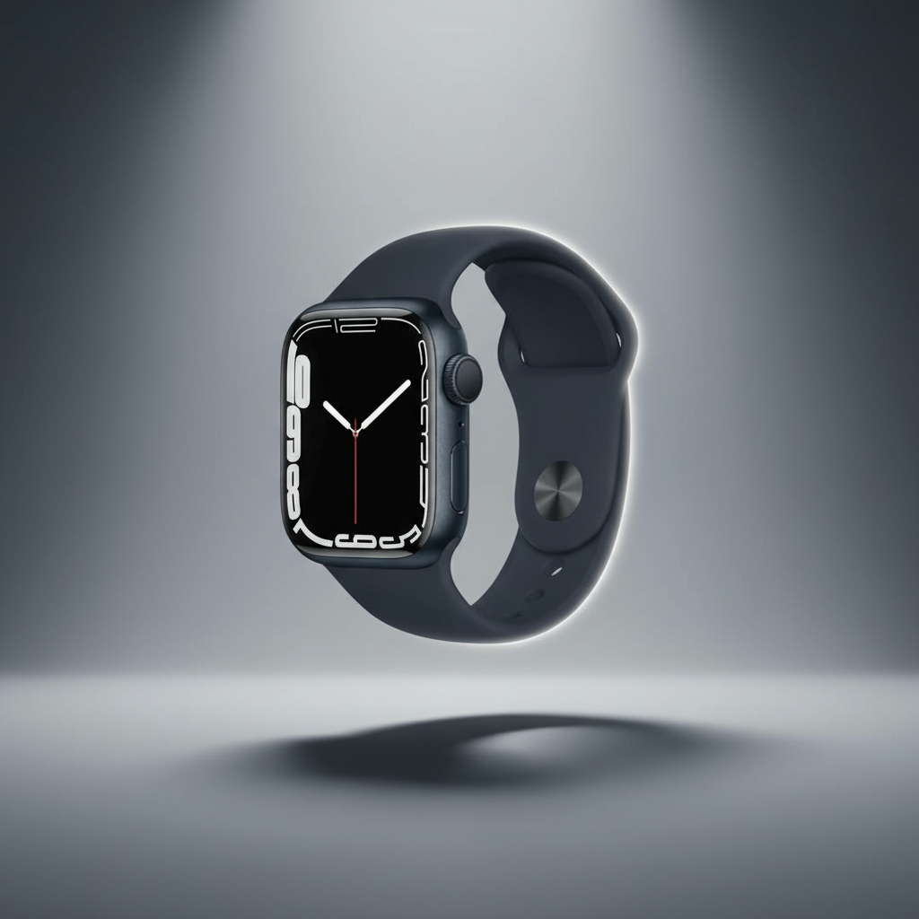 ساعة Apple Watch Series 7 (GPS) مقاس 41 مم – هيكل ألومنيوم أزرق مع سوار رياضي Abyss Blue