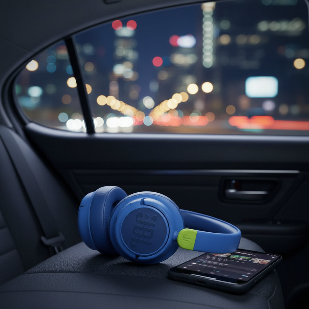 سماعة رأس بلوتوث JR460NC عازلة للضوضاء من JBL | أزرق