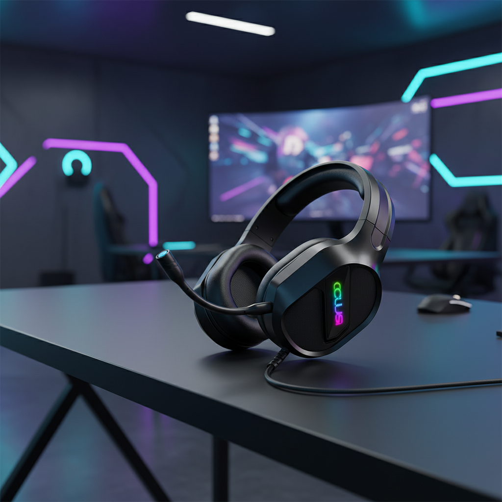 Colusi Gaming Stereo 3.5+USB Headphone RGB Light|Black