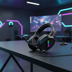 Colusi Gaming Stereo 3.5+USB Headphone RGB Light|Black