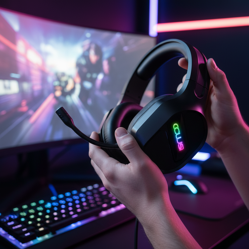 Colusi Gaming Stereo 3.5+USB Headphone RGB Light|Black