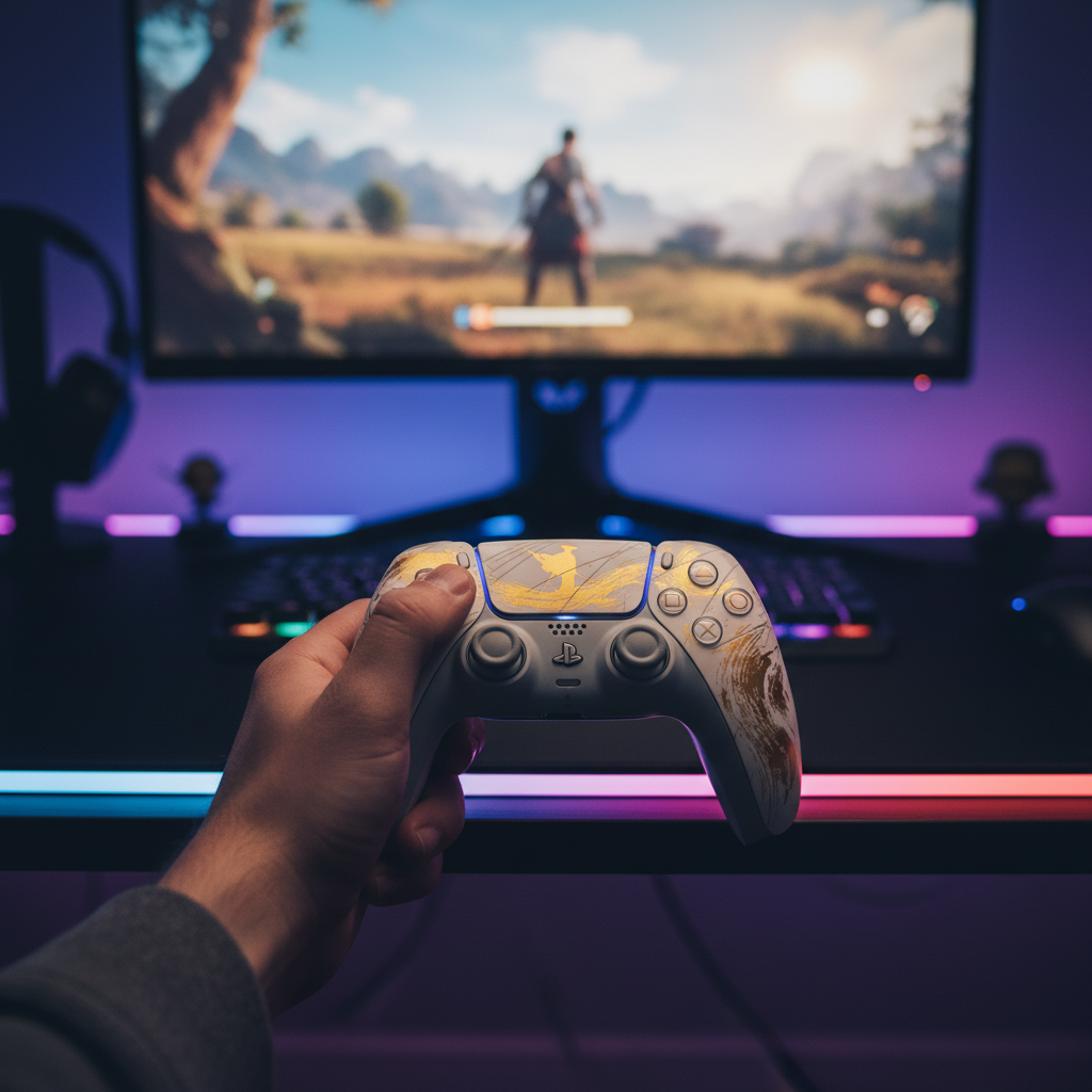 يد تحكم PlayStation 5 DualSense إصدار Ghost of Yotei المحدود