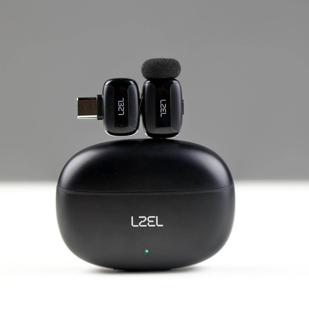 ميكروفون لاسلكي محمول LZEL 2.4GHz – تشغيل فوري، تقليل الضوضاء، مؤثرات صوتية