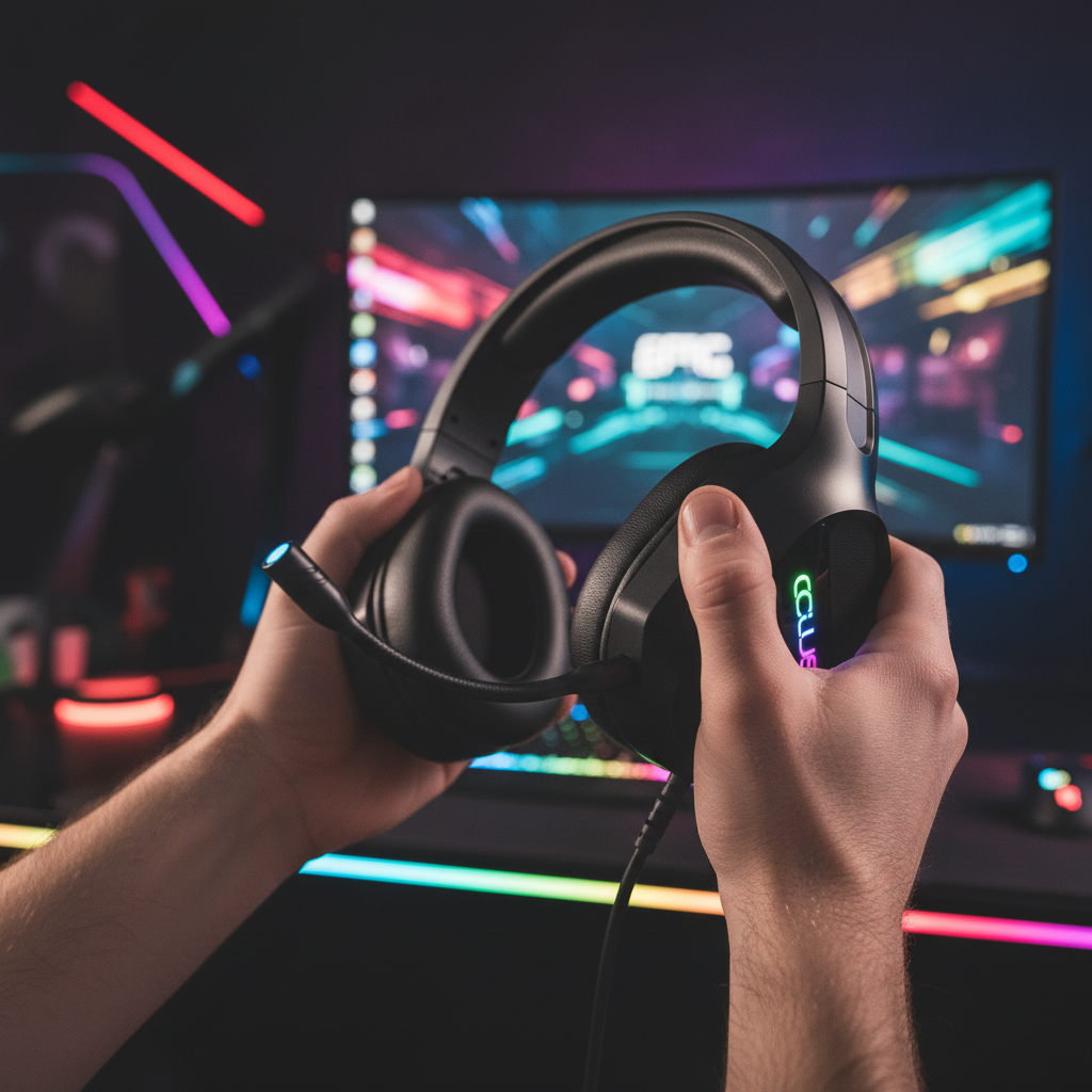 Colusi Gaming Stereo 3.5+USB Headphone RGB Light|Black