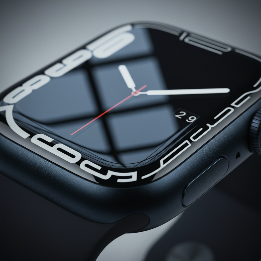 ساعة Apple Watch Series 7 (GPS) مقاس 41 مم – هيكل ألومنيوم أزرق مع سوار رياضي Abyss Blue