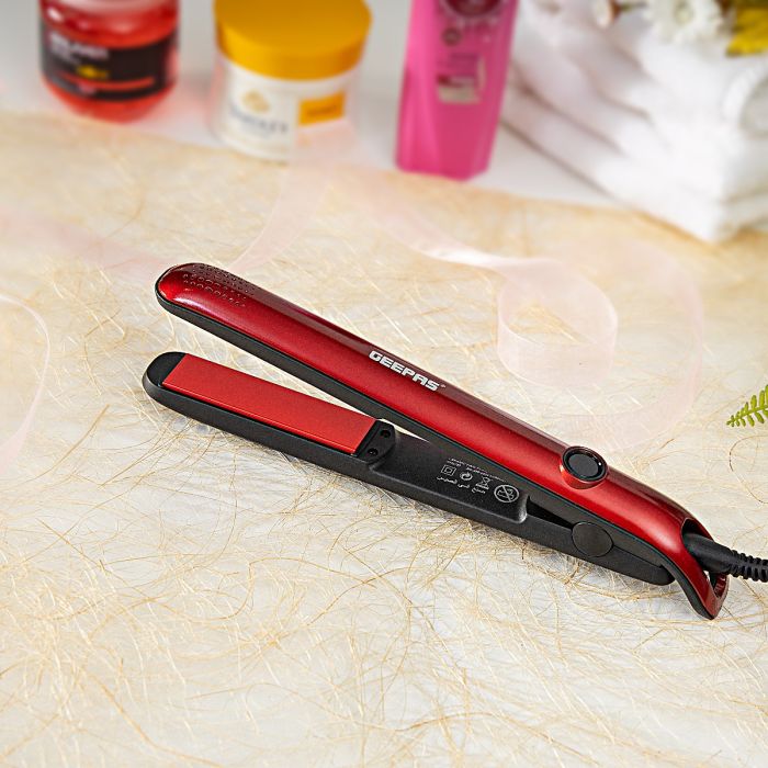Geepas Ceramic Hair Straightener – 210°C | Floating Plate | 360° Swivel Cord