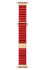 Magnetic Watch 42/44/45MM Leather Strap | Red