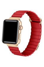 Magnetic Watch 42/44/45MM Leather Strap | Red