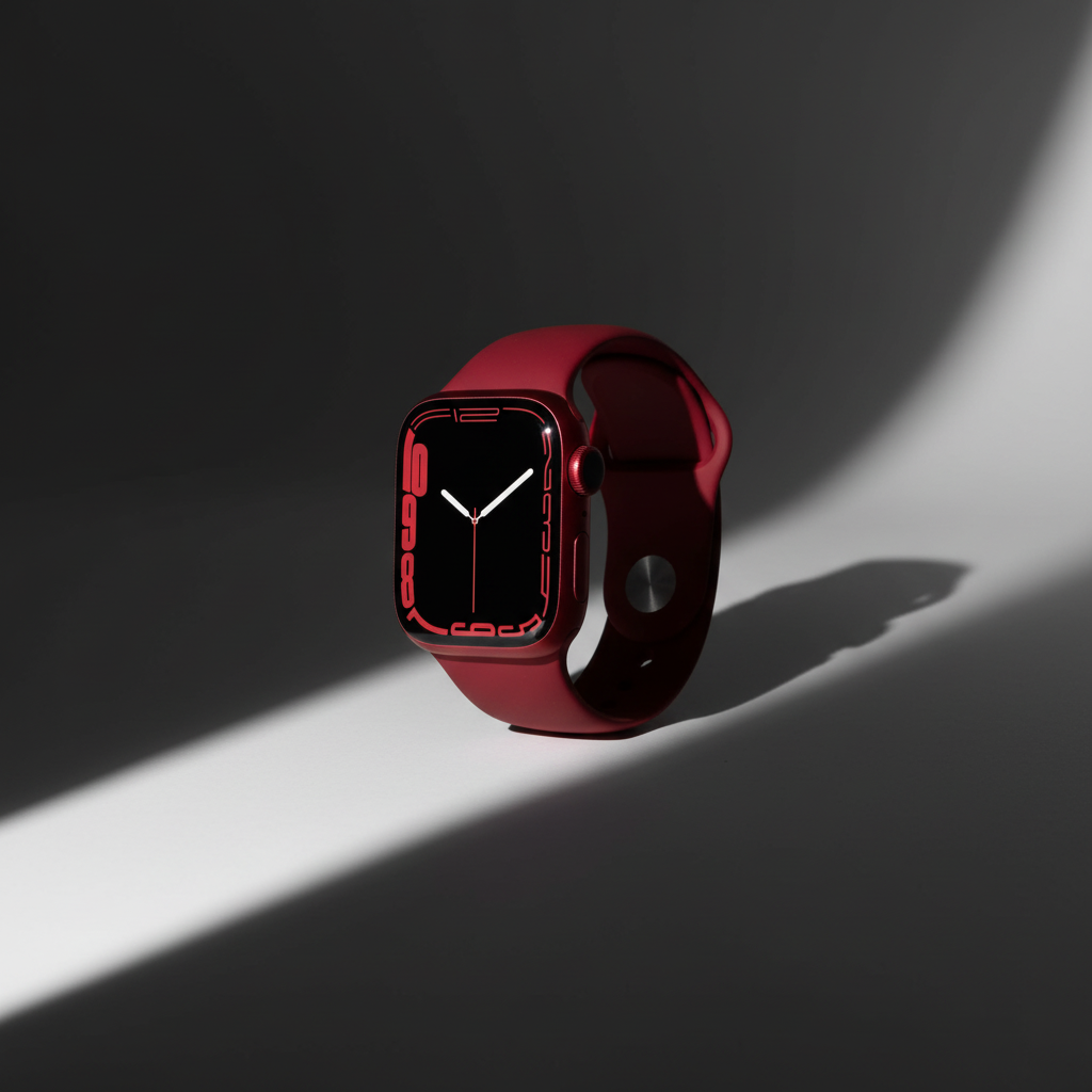 Apple Watch Series 7 GPS, 41mm Red Aluminium Case with Red Sport Band - Regular