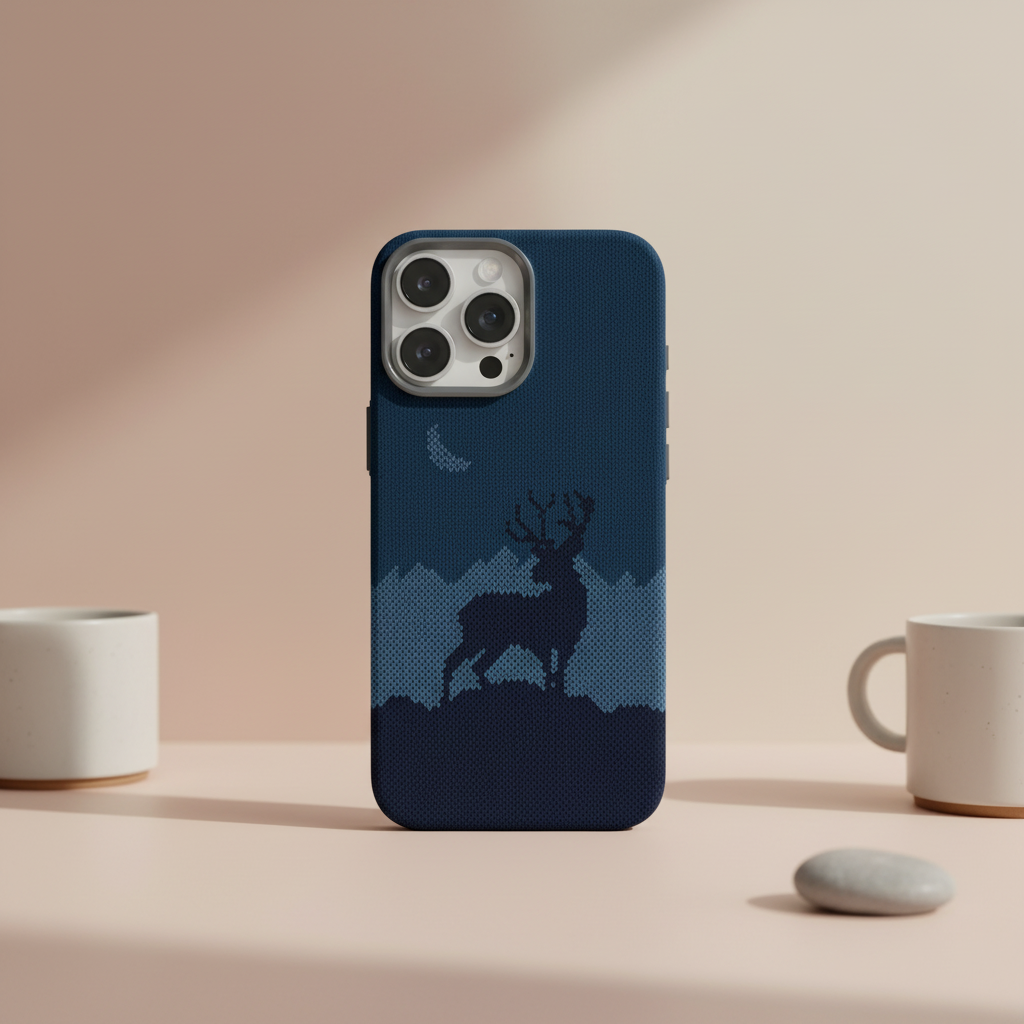 كڤر حماية MagCarbon Deer من LZEL لجهاز iPhone 16 Pro Max | غزال أزرق