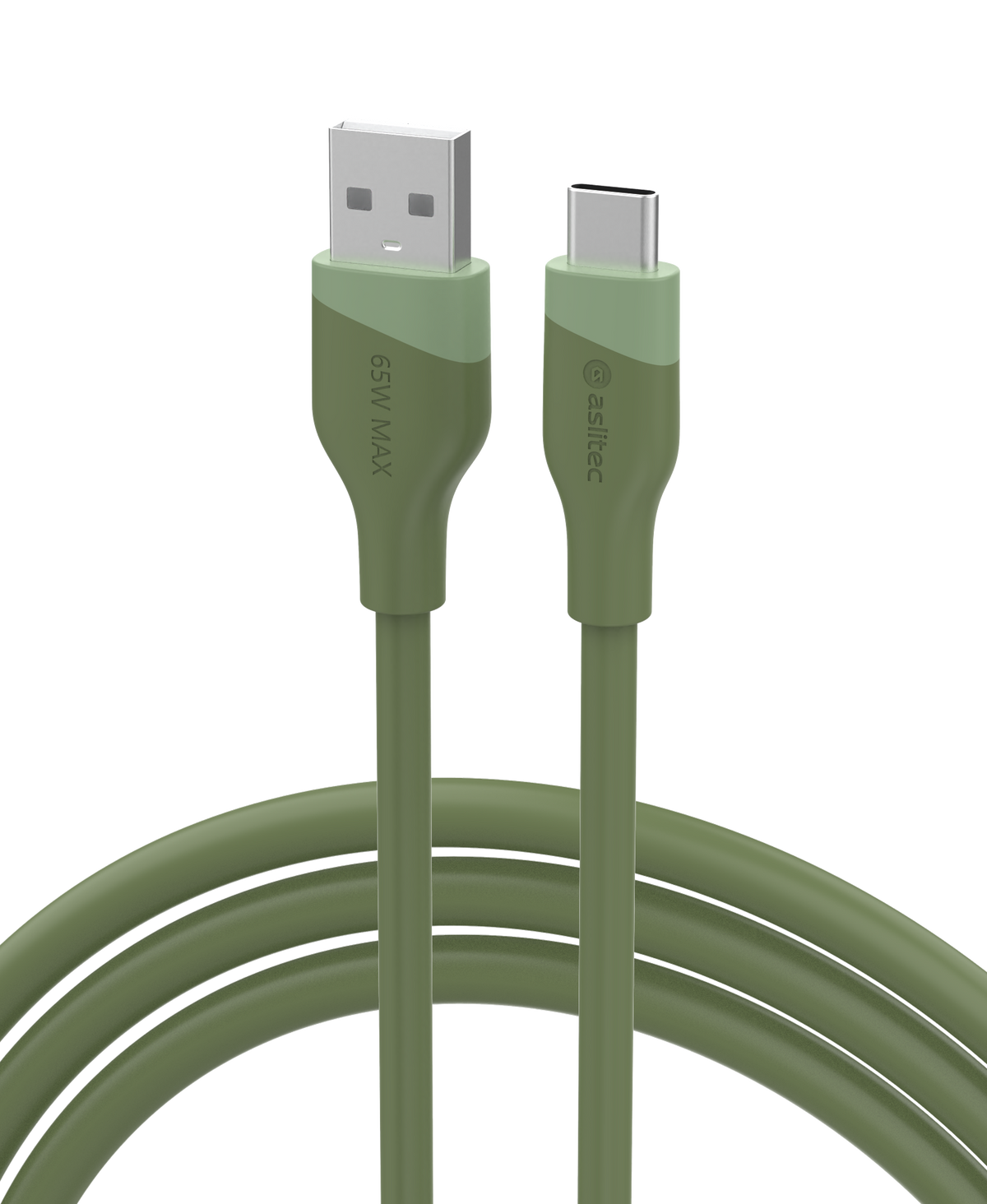 aslitec SILICORECHARGE 65W Fast Charging & Data Cable – USB-A to USB-C