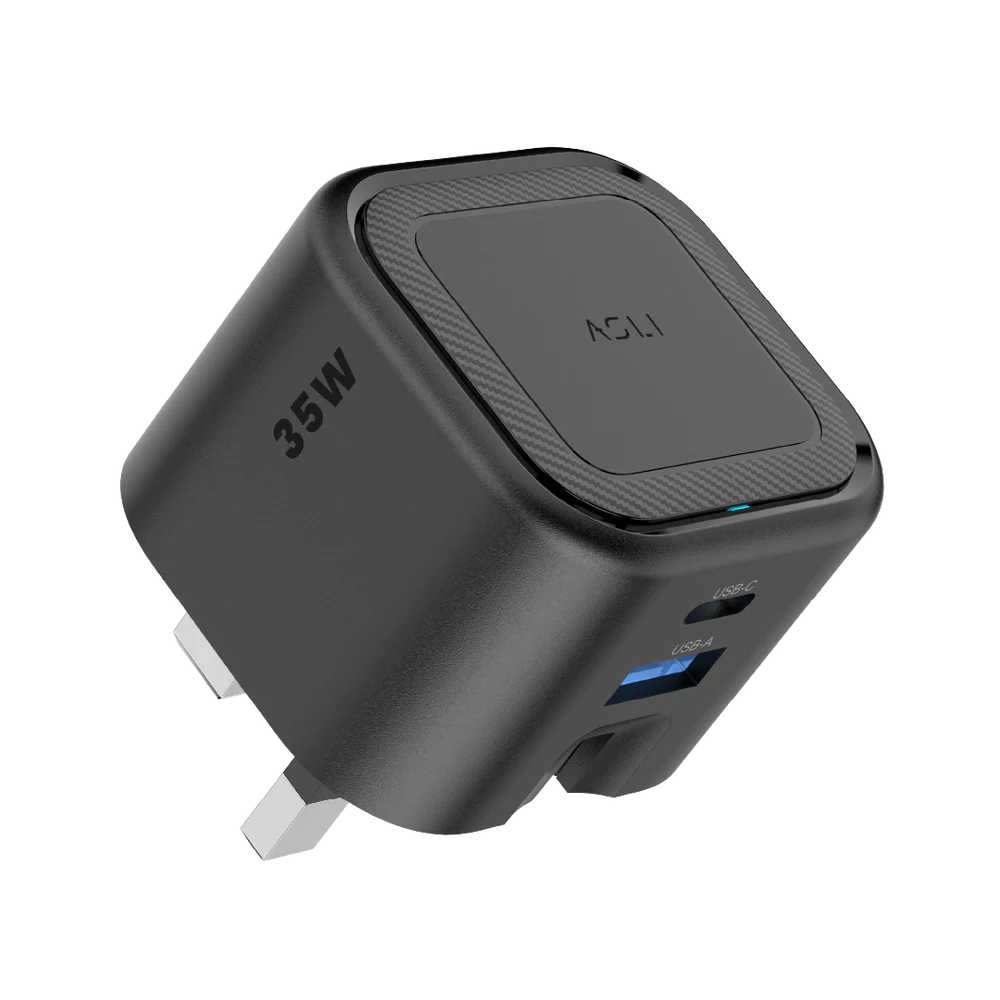 Asli  Global Primevolt 35 Gan Dual Port Usb-A & Usb-C Fast Charger