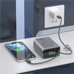 LZEL Neurovolt 15K Pd22.5W Mini Power Bank Pd3.0 & Qc3.0 | Usb-C Cable & Lightning Cable | Gray