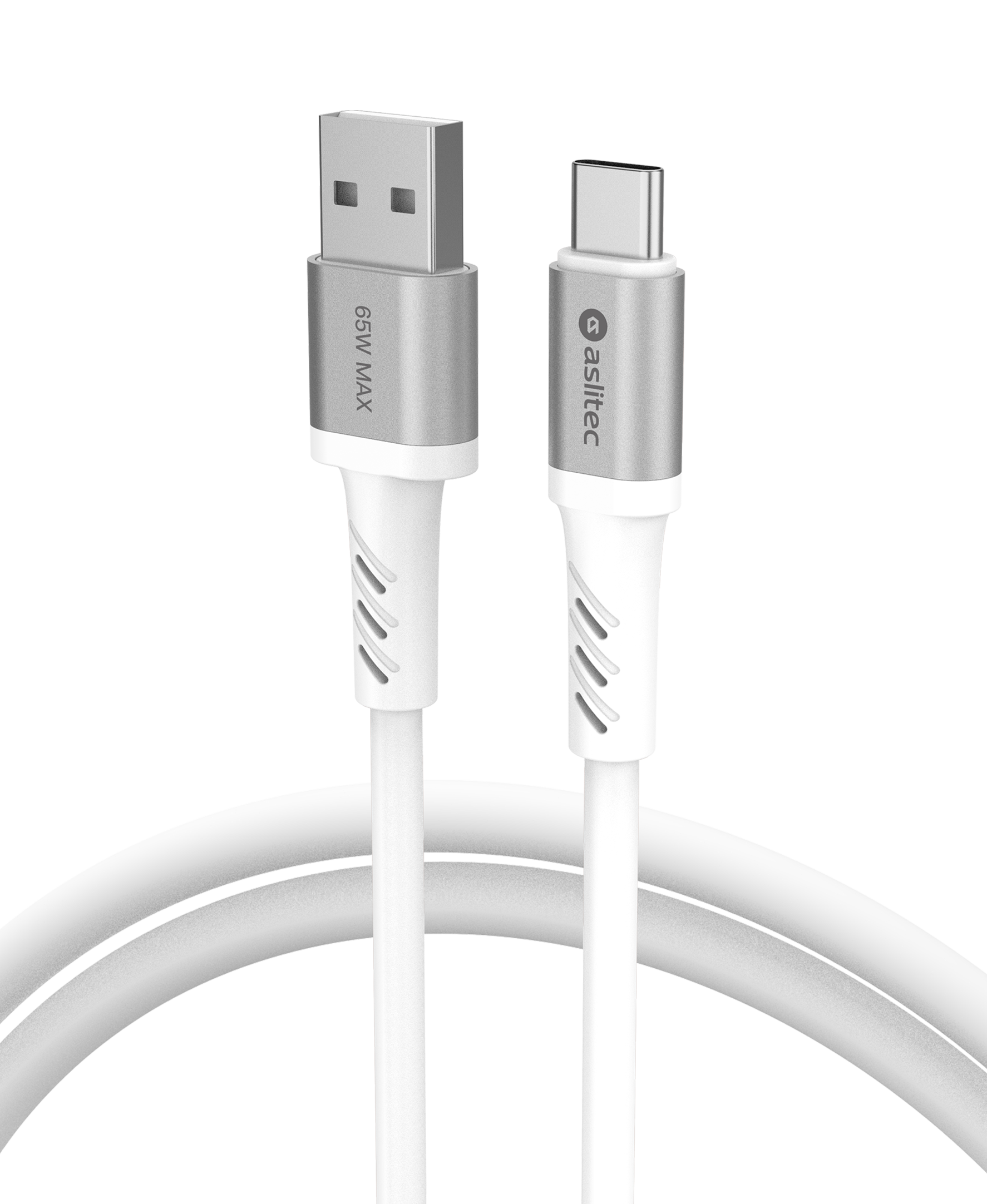 كيبل Aslitec GRAPHENEX  للشحن السريع ونقل البيانات بقدرة 65 واط – USB-A إلى USB-C